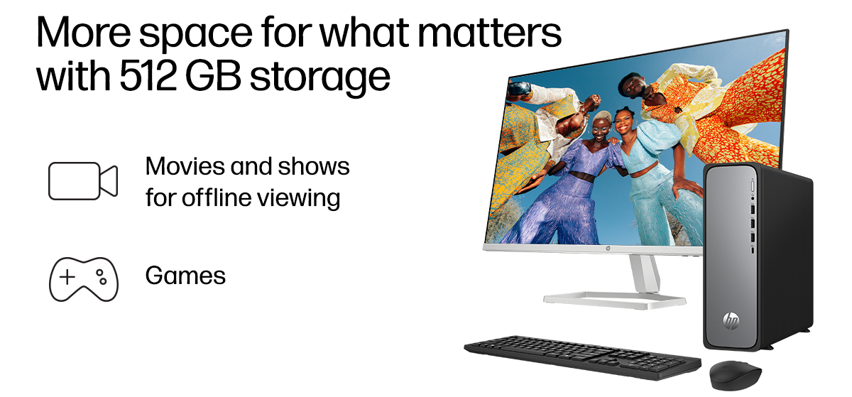 HP OmniDesk Slim Desktop PC Bundle Intel Core i3 w/27