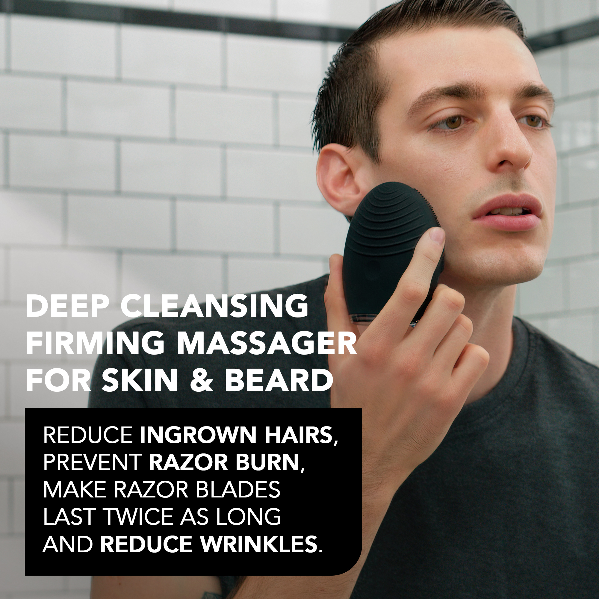 FOREO LUNA 3 MEN, Facial Cleansing & Firming Massage Brush for