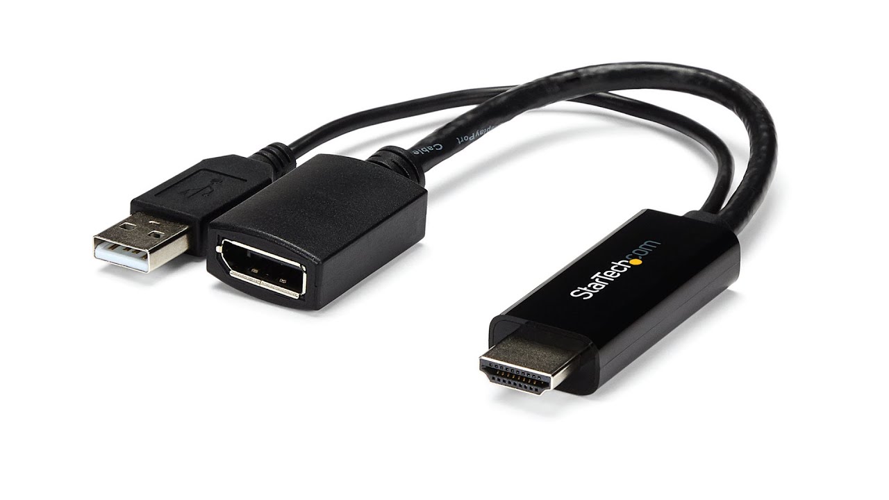 StarTech.com HDMI to DisplayPort Adapter 4K30 Compact / USB-Powered Adapter