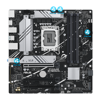 Prime motherboard with 4-Pin PWM/DC Fan image