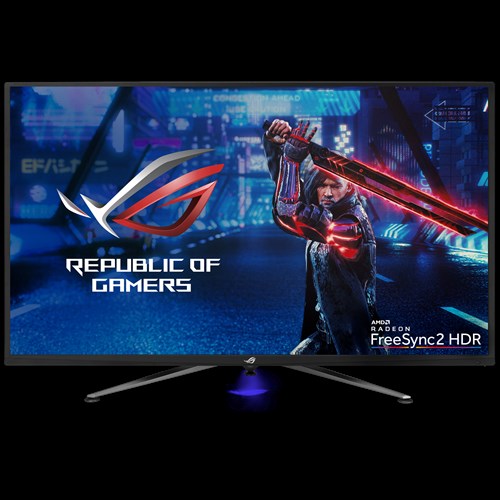 ASUS ROG Strix XG438Q 43” Large Gaming Monitor with 4K 120Hz FreeSync 2 HDR  600 90% DCI-P3 Aura Sync 10W Speaker Non-glare Eye Care with HDMI 2.0 DP