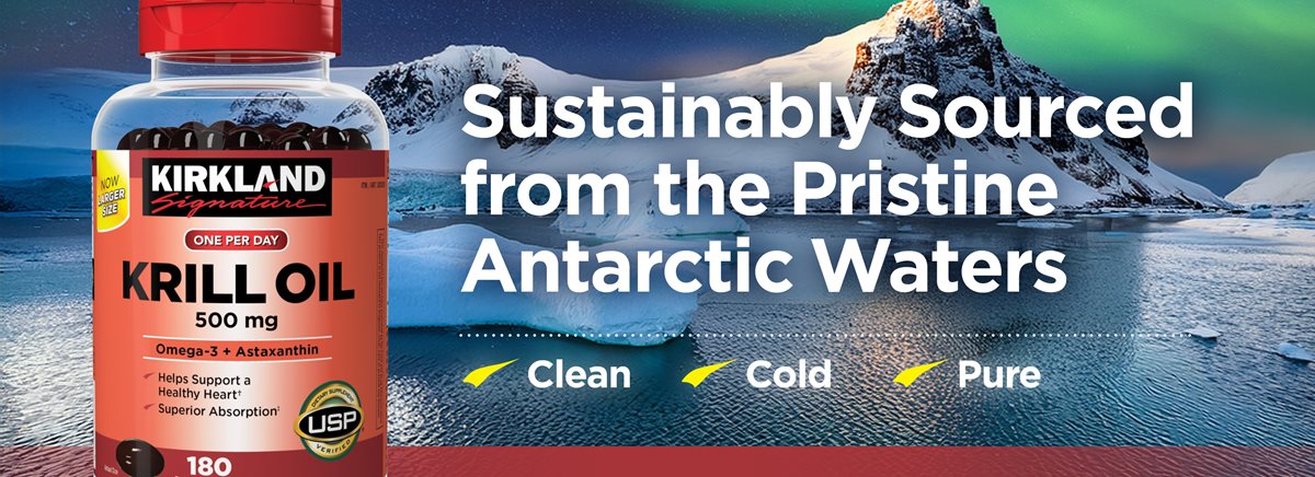 Dầu nhuyễn thể được khai thác bền vững từ vùng biển Nam Cực trong lành.