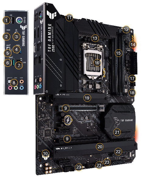 LGA 1200 Asus PRIME H570M-PLUS Gaming Motherboard Support 10th