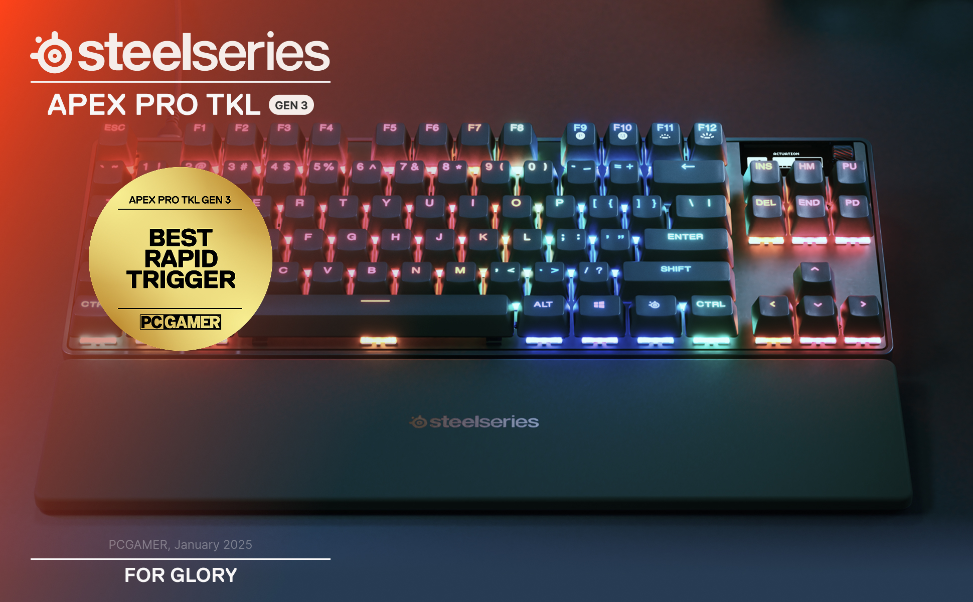 SteelSeries Apex Pro TKL Wired Gen 3; Omnipoint 3.0 Adjustable