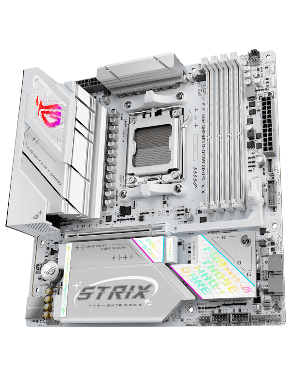 Das ROG Strix B850-G ist bereit, in Lichtgeschwindigkeit zu starten.