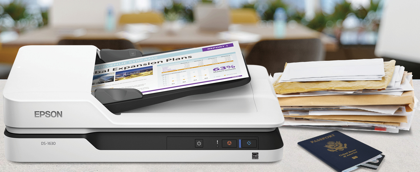 B11B239201 | Epson DS-1630 Flatbed Colour Document Scanner 