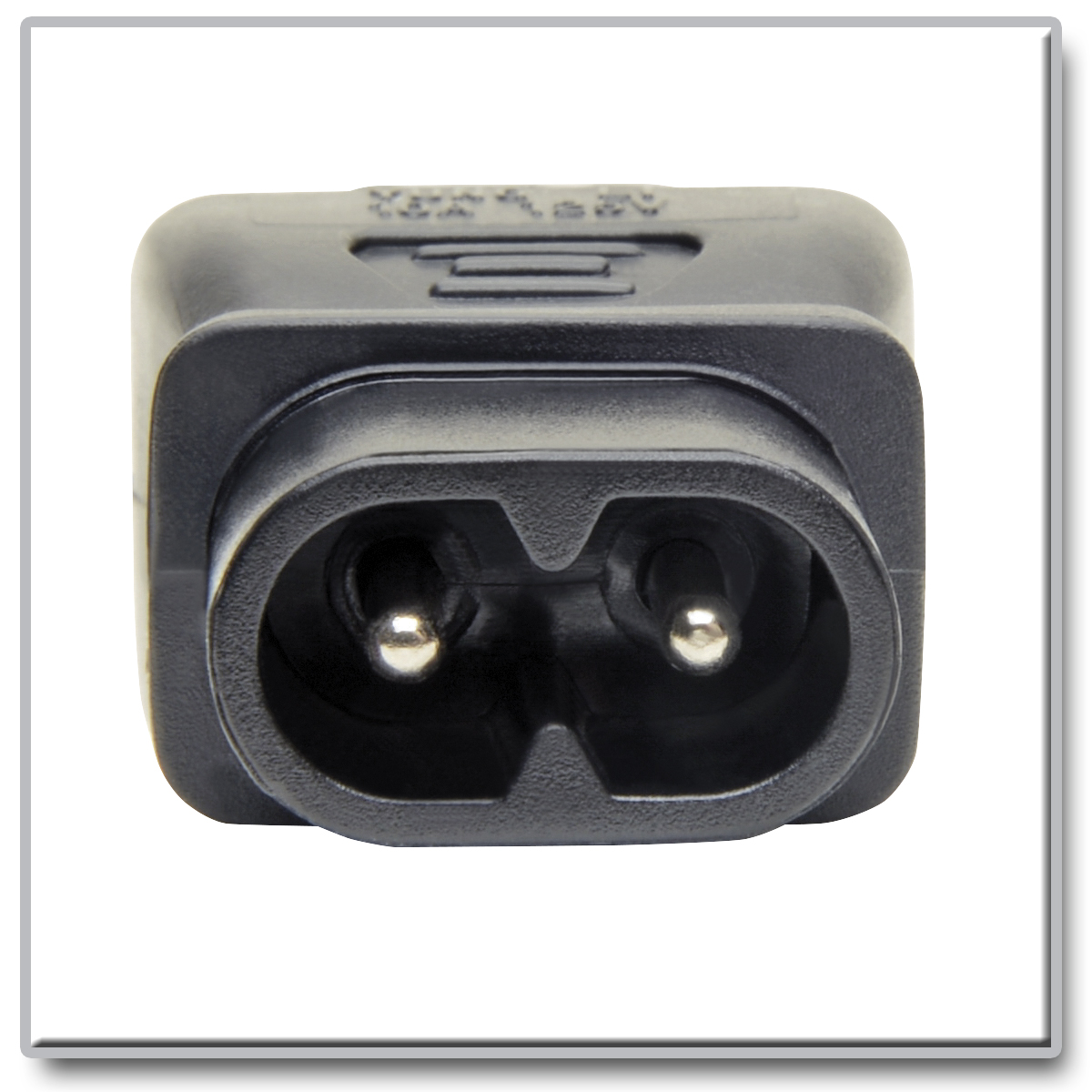 Tripp Lite IEC C8 to IEC C13 Power Cord Adapter - 10A, 125V, Black ...