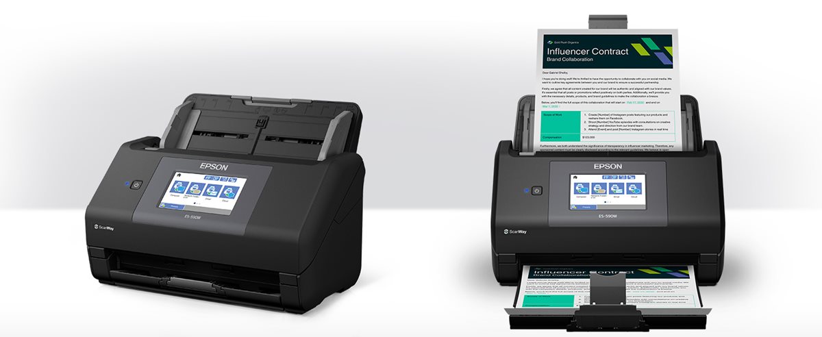 WorkForce ES-590W Wireless Desktop Document Scanner