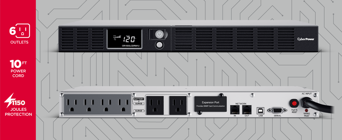 CyberPower Systems Smart App UPS OR1500LCDRM1U - Thumbnail 2