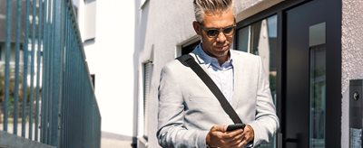 Man with smartphone in his hands