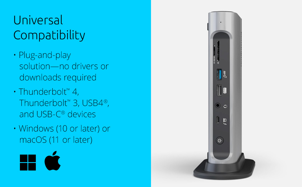 Kensington docking station USB4 / Thunderbolt 4 2 x HDMI, 2 x DP