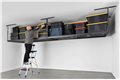 slide 6 of 6, zoom in, saferacks overhead storage platform