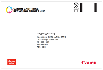 FREE RECYCLING OF YOUR EMPTY CANON INKJET CARTRIDGES