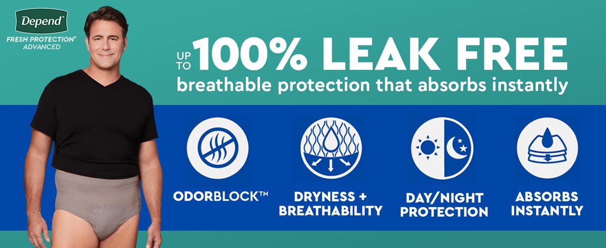 Depend Fresh Protection Advanced Incontinence Underwear for Men