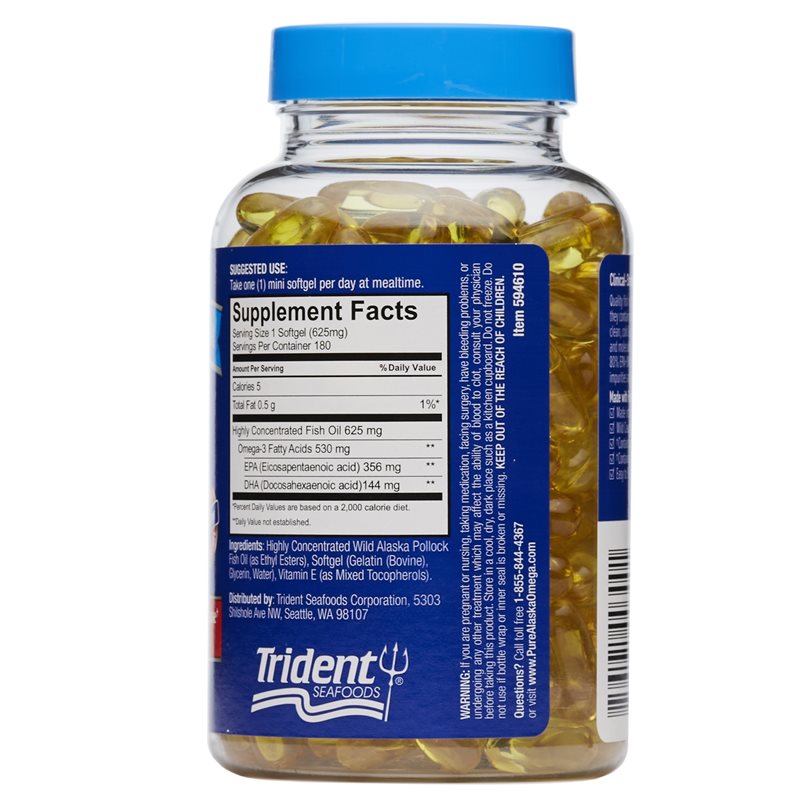 360 degree images of the Pure Alaska Omega Clinical Strength Alaskan Omega-3 dietary supplement product bottle 10