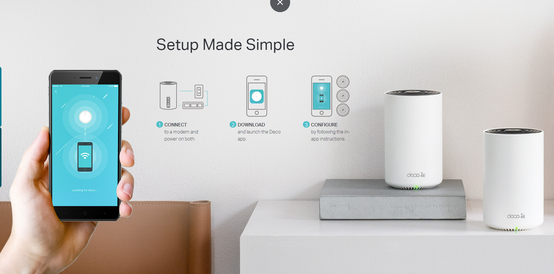 Buy TP-Link Deco XE75 AXE5400 Whole Home Mesh Wi-Fi 6E - 3-pack