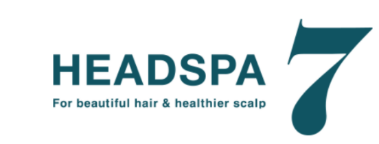 HEADSPA 7 logo with text: "For beautiful hair & healthier scalp"