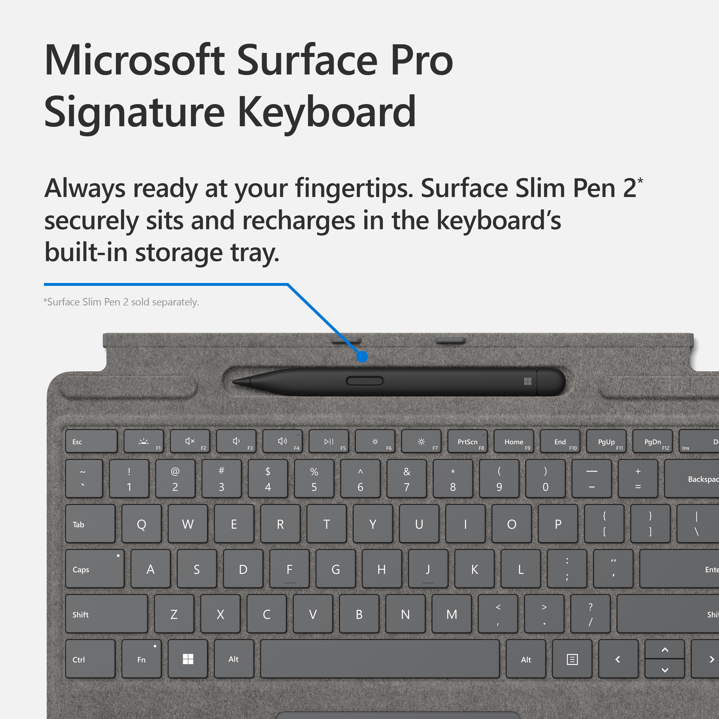 Teclado  Microsoft Surface Pro Signature, Para Surface Pro 8 Y Surface Pro  X, Rojo