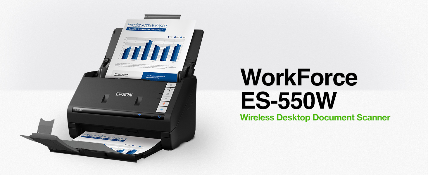 Epson WorkForce ES-550W Wireless Desktop Color Duplex Document