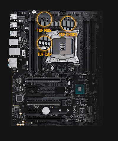 ASUS TUF X299 MARK 2 LGA 2066 ATX Motherboard for Intel Core i9