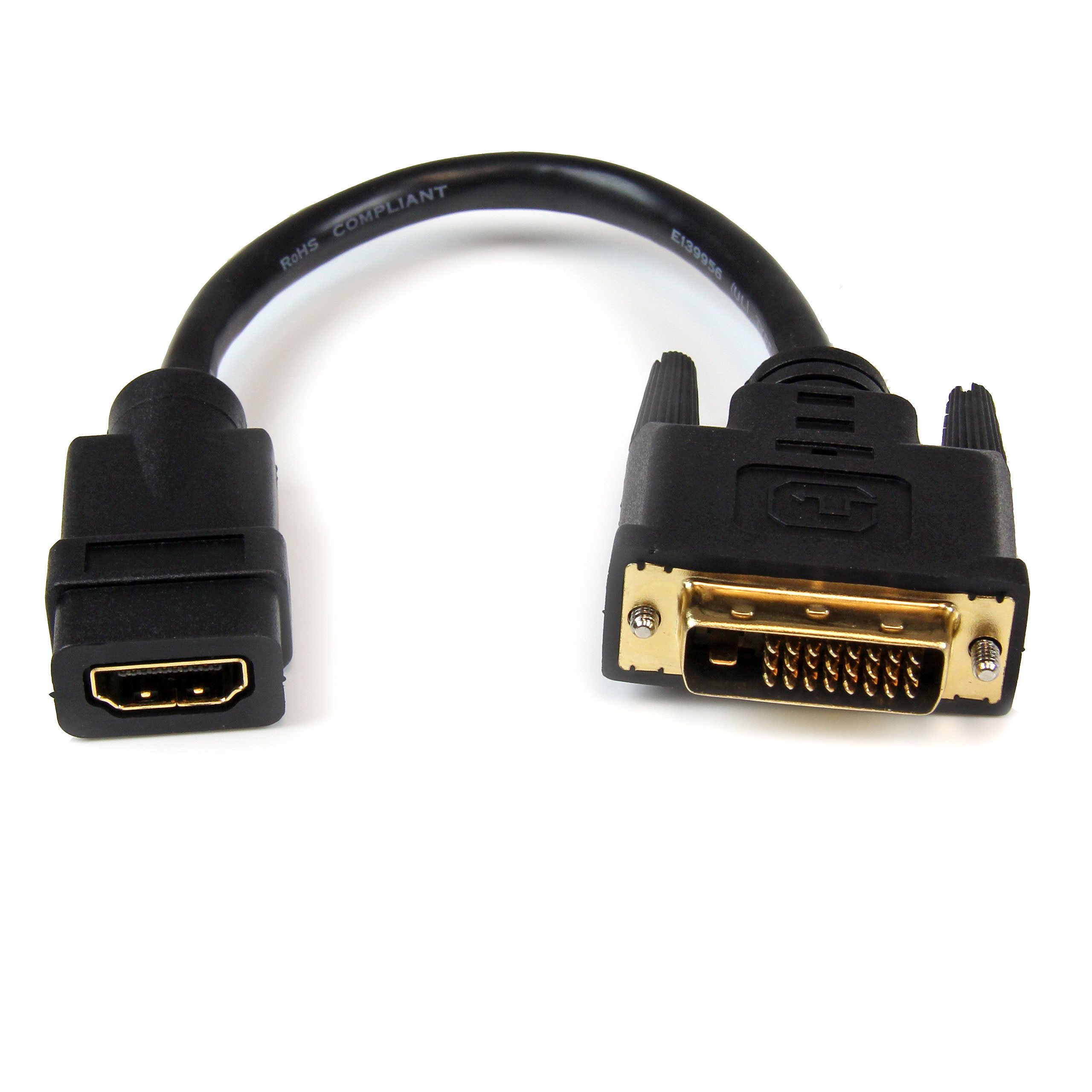 C2G HDMI to DVI-D Adapter - HDMI to Single Link DVI-D Converter - M/F -  Video converter - HDMI - DVI - black