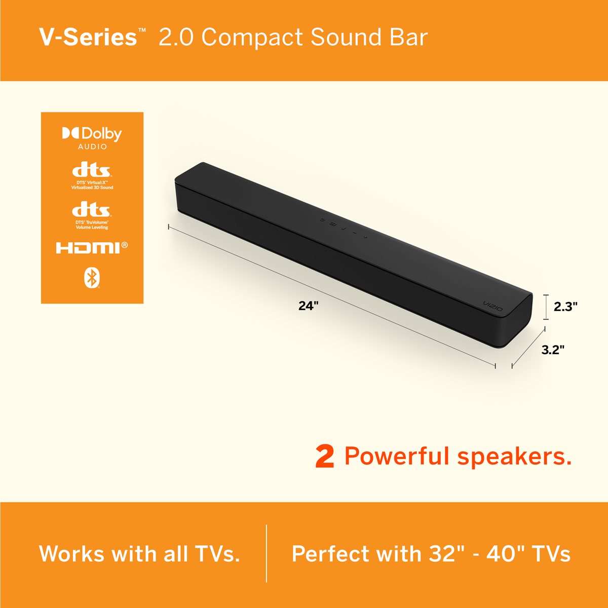 Vizio sound bar store truvolume