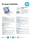 HP Laptop 14-dq0760dx datasheet