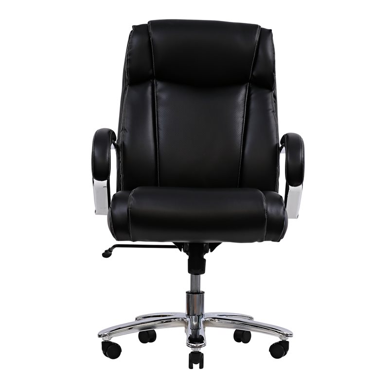 Alera Maxxis Series Big and Tall Leather Office Chair Black