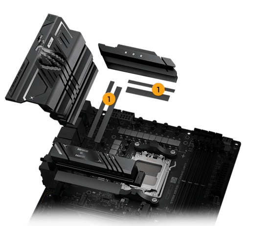 Strix X870E-H VRM Kühllayout
