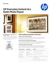 HP Everyday Instant-dry Satin Photo Paper Data Sheet