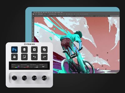 Elgato Stream Deck + White Edition; customizable LCD keys, dials