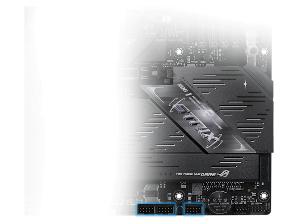 Das ROG STRIX B850-F GAMING WIFI7 Neo verfügt über DREI USB 2.0 HEADERS