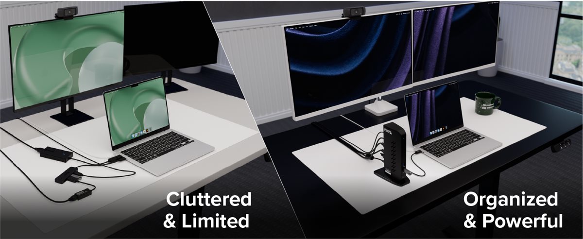 Plugable USB 3.0 and USB-C Universal Laptop Docking Station for Windows