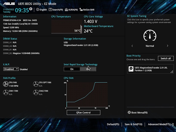 UEFI BIOS EZ mode UI