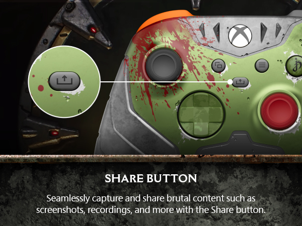 Share button 	Seamlessly capture and share brutal content such as screenshots, recordings, and more with the Share button.
