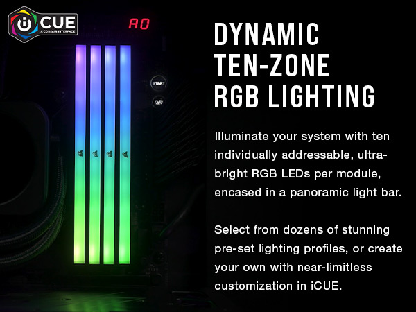 CORSAIR VENGEANCE RGB 32GB (2x16GB) DDR5 7200MHz C34 UDIMM Desktop