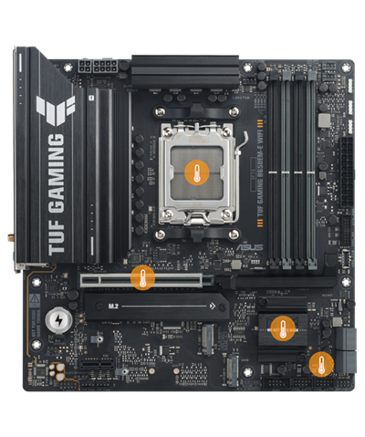 ASUS TUF GAMING B650EM-E WIFI AMD B650 Micro-ATX Motherboard, 8+2+