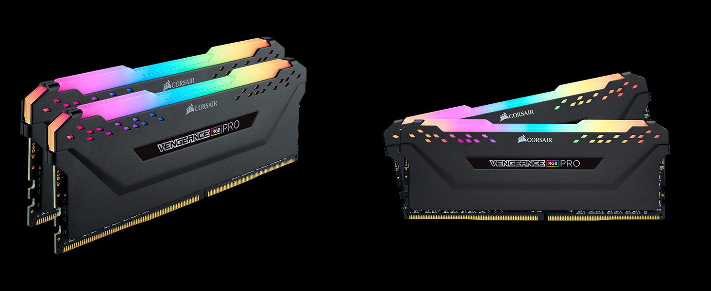 Corsair Vengeance RGB PRO - Kit de Mémorie Enthousiaste (16Go (2x8Go),  DDR4, 3200MHz, C16, XMP 2.0) - Noir
