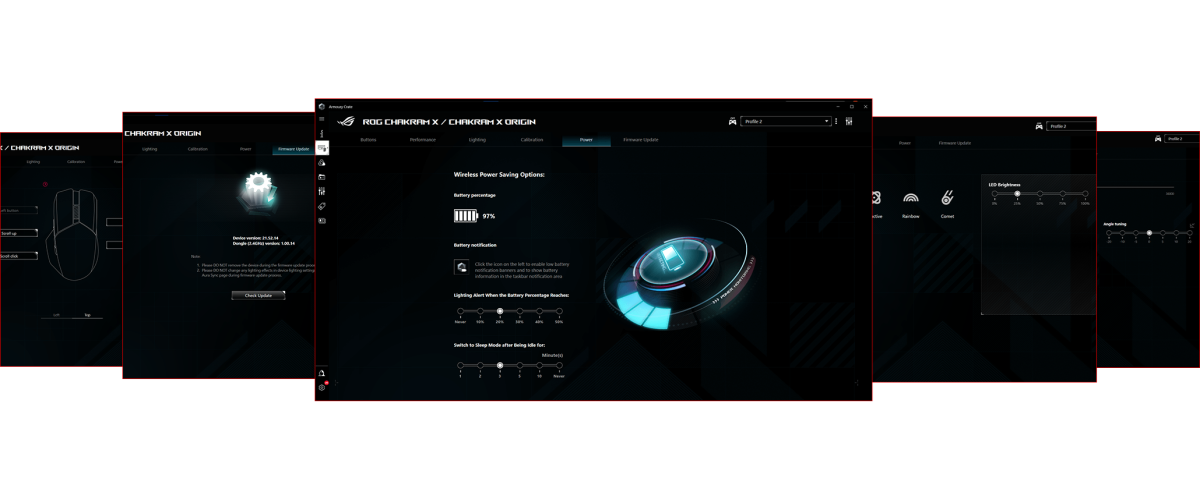 Asus ROG Chakram X Origin Gaming Mouse, Tri-mode connectivity (2.4