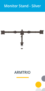 Desk-Mount Triple Monitor Arm - Articulating