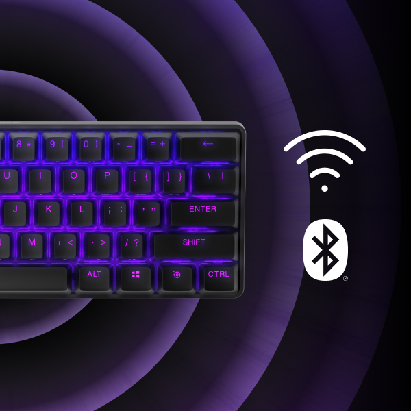 SteelSeries Apex Pro Mini Wireless HyperMagnetic Gaming Keyboard - World's  Fastest Keyboard –Compact 60% Form Factor - Adjustable Actuation - RGB –