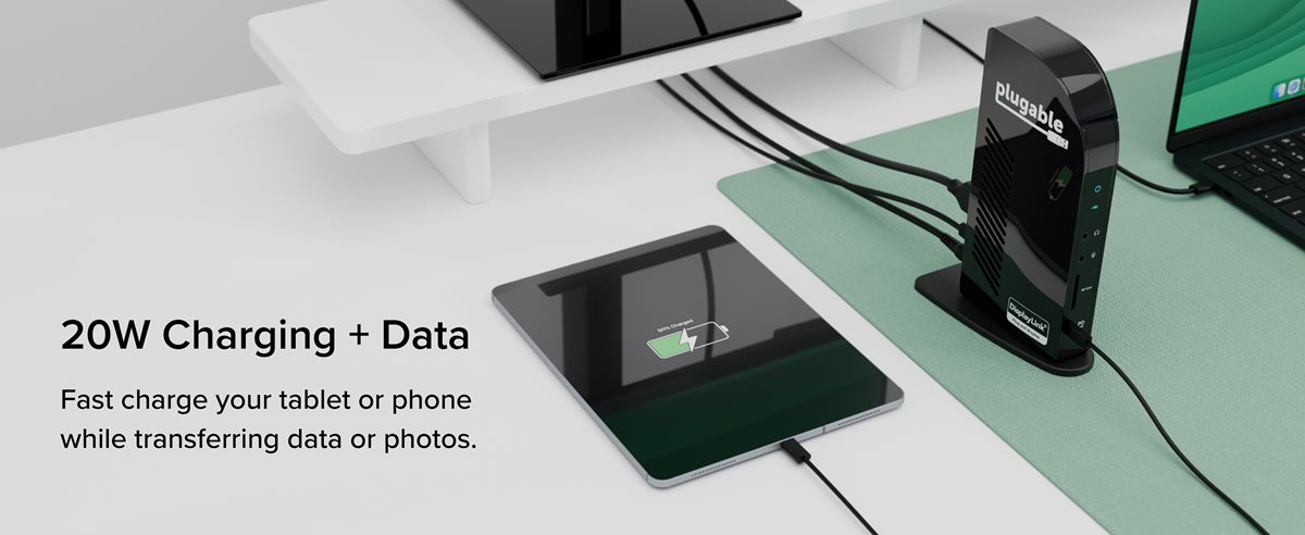 Plugable USB-C Triple Monitor Dock,100W, Windows,Mac,Chrome TAA