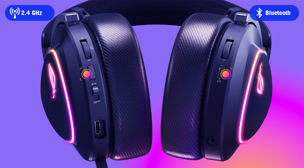 ASUS ROG Delta II Wireless RGB Gaming Headset for PC/Mac, Xbox