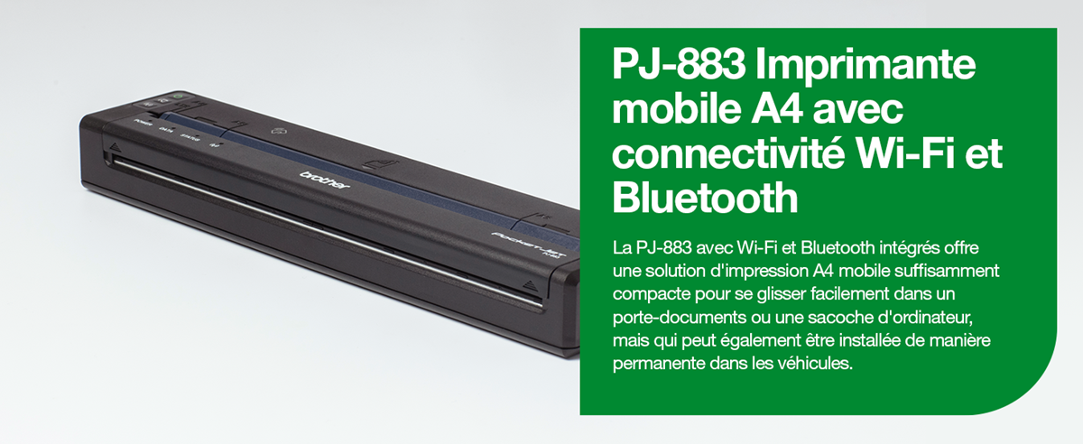 Brother PJ-883 imprimante A4 mobile avec wifi et Bluetooth Brother