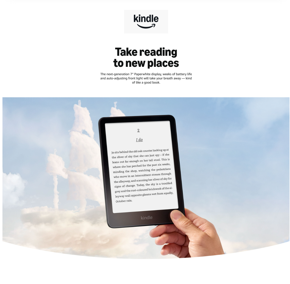 thumbnail image 2 of Amazon Kindle Paperwhite 12th Gen (WiFi) 16GB EBook Reader – Black, Waterproof, USB-C 2 of 3