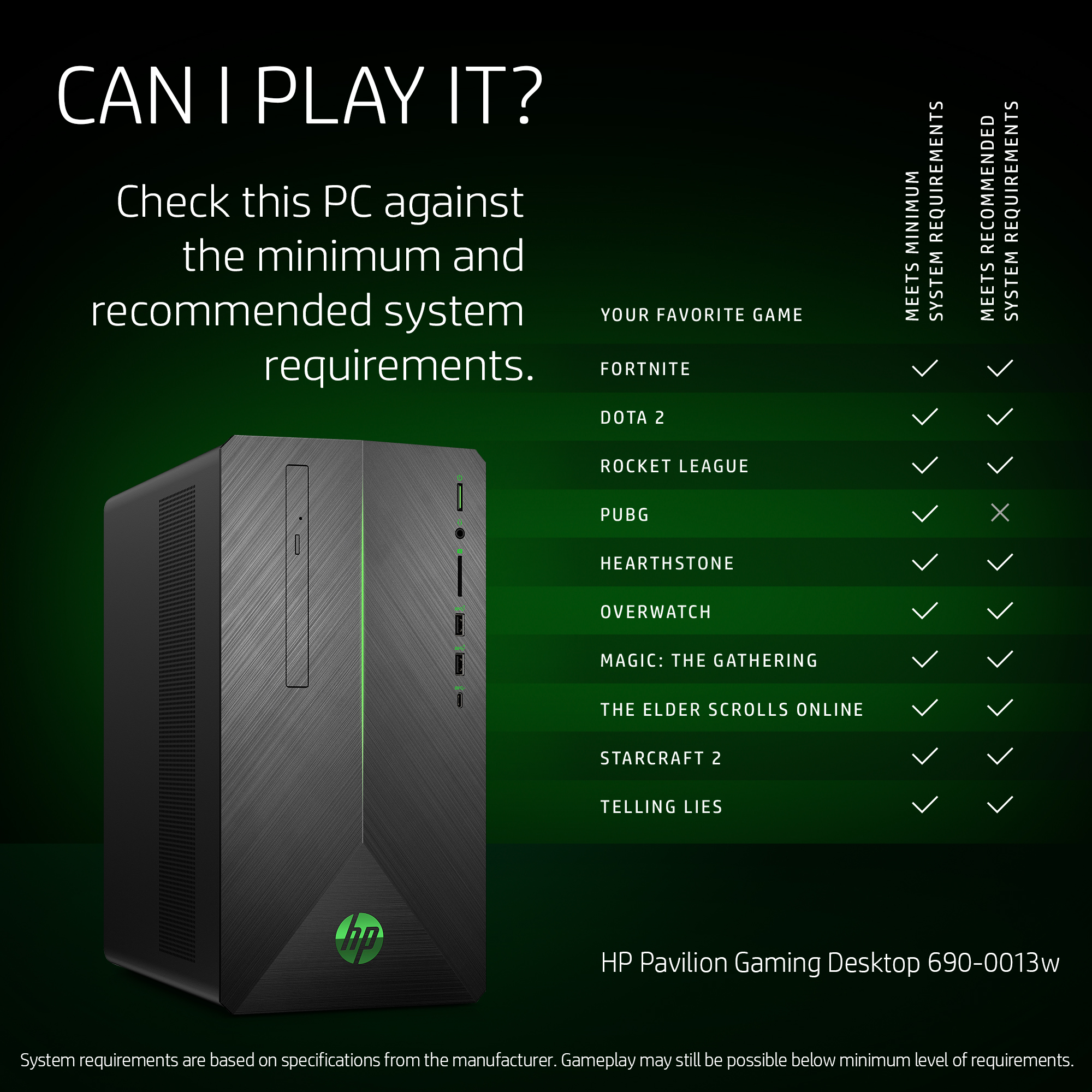 HP Pavilion Gaming Desktop AMD Ryzen 5 2400G, Nvidia 1050 GPU 1TB