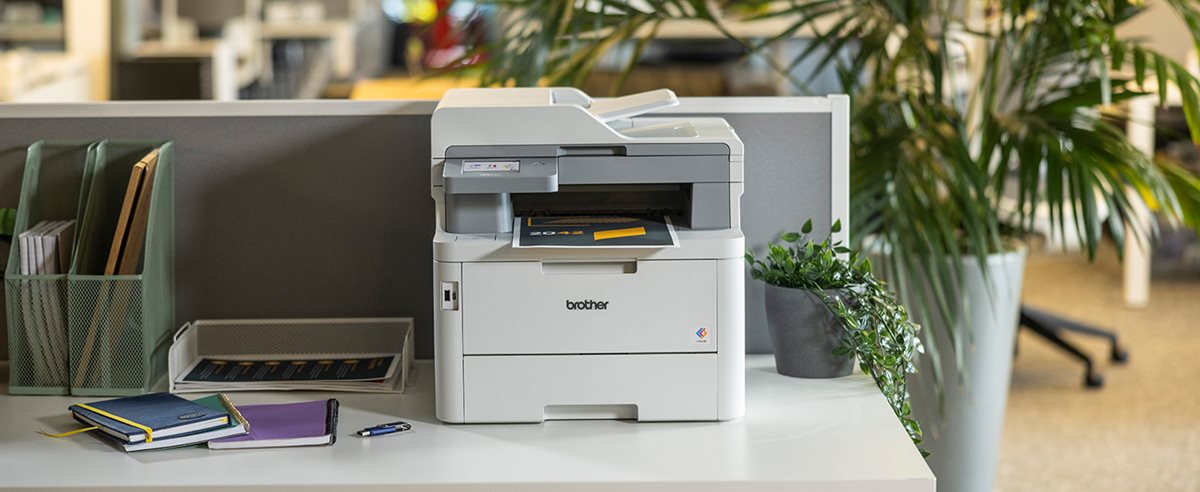Brother MFC-L8390CDW on a desk