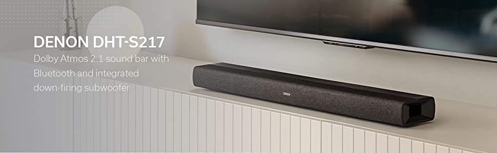 Denon - DHT-S217 2.1 Channel Compact Soundbar with Dolby Atmos and