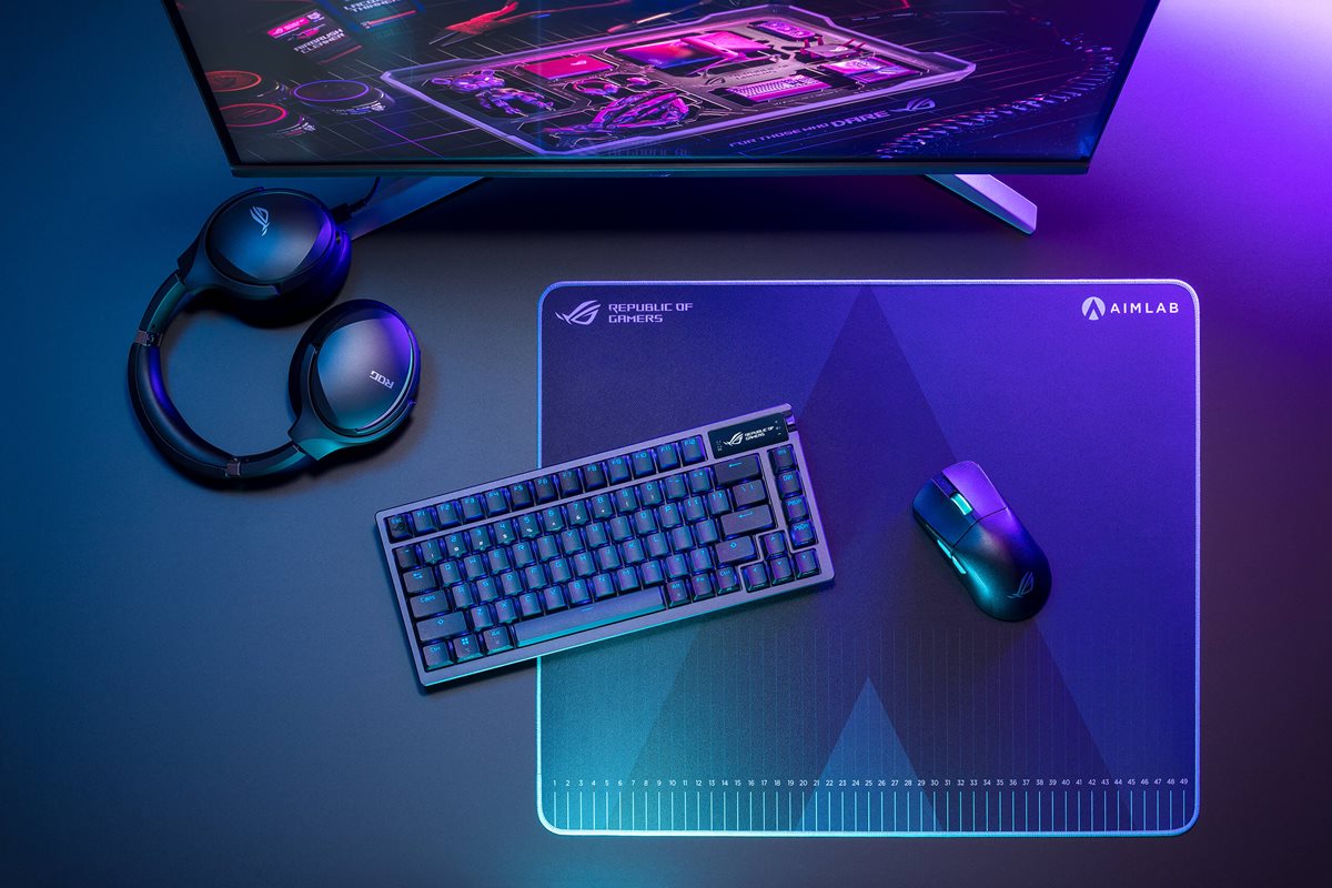 ROG Azoth in a dark desktop setup
