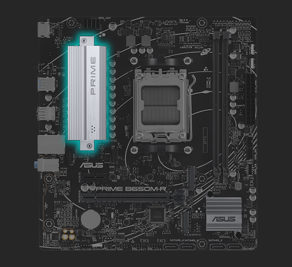 Prime-Mainboard mit VRM-Kühlkörper-Bild